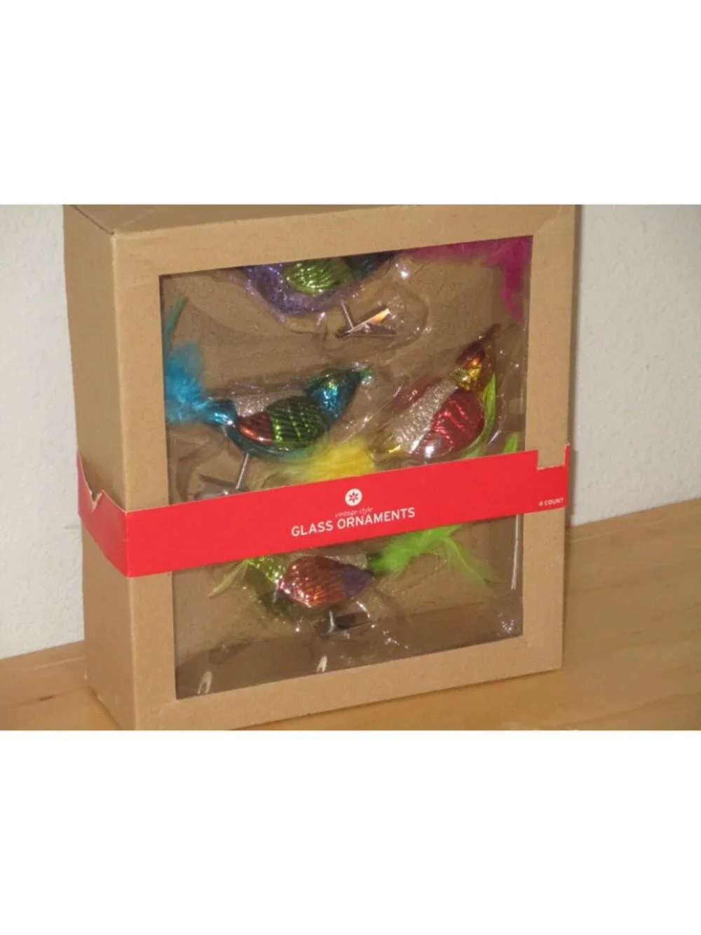 Christmas Blown Glass Clip On Lot Bird Ornament 6
